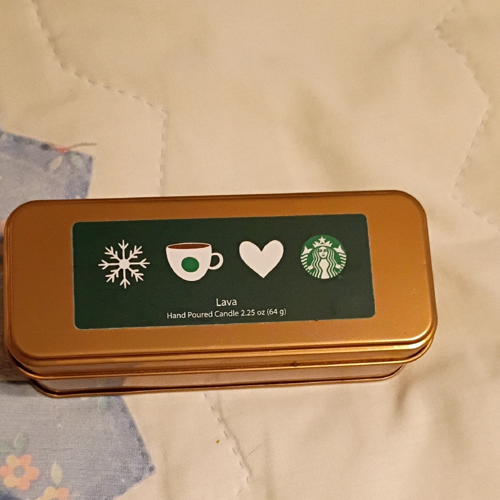 Starbucks Gold Candle-Lava Scented